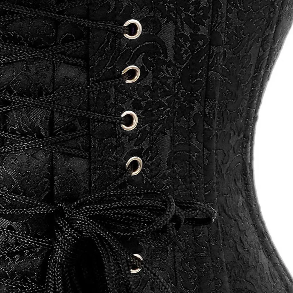 Black/ red Reversible Overbust Waist Training Corset