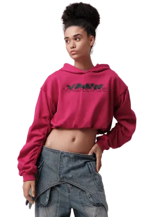 Cinched Waist Lantern Sleeve Hoodie