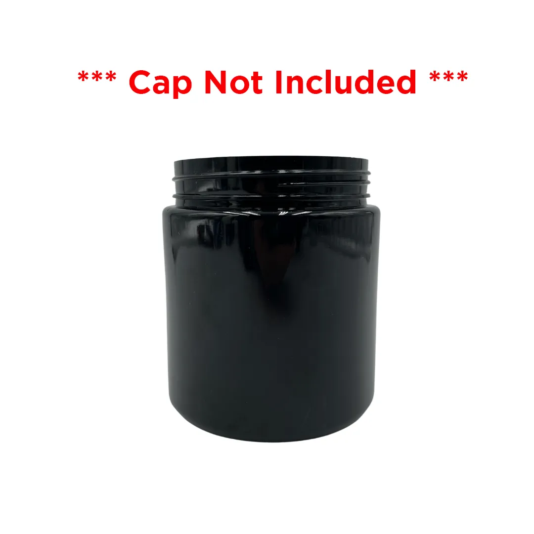 eBottles Black PET Child-Resistant Straight Sided Jar | 8 oz