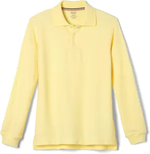 French Toast Pique Polo School Uniform Shirt with Long Sleeves for Boys and Girls