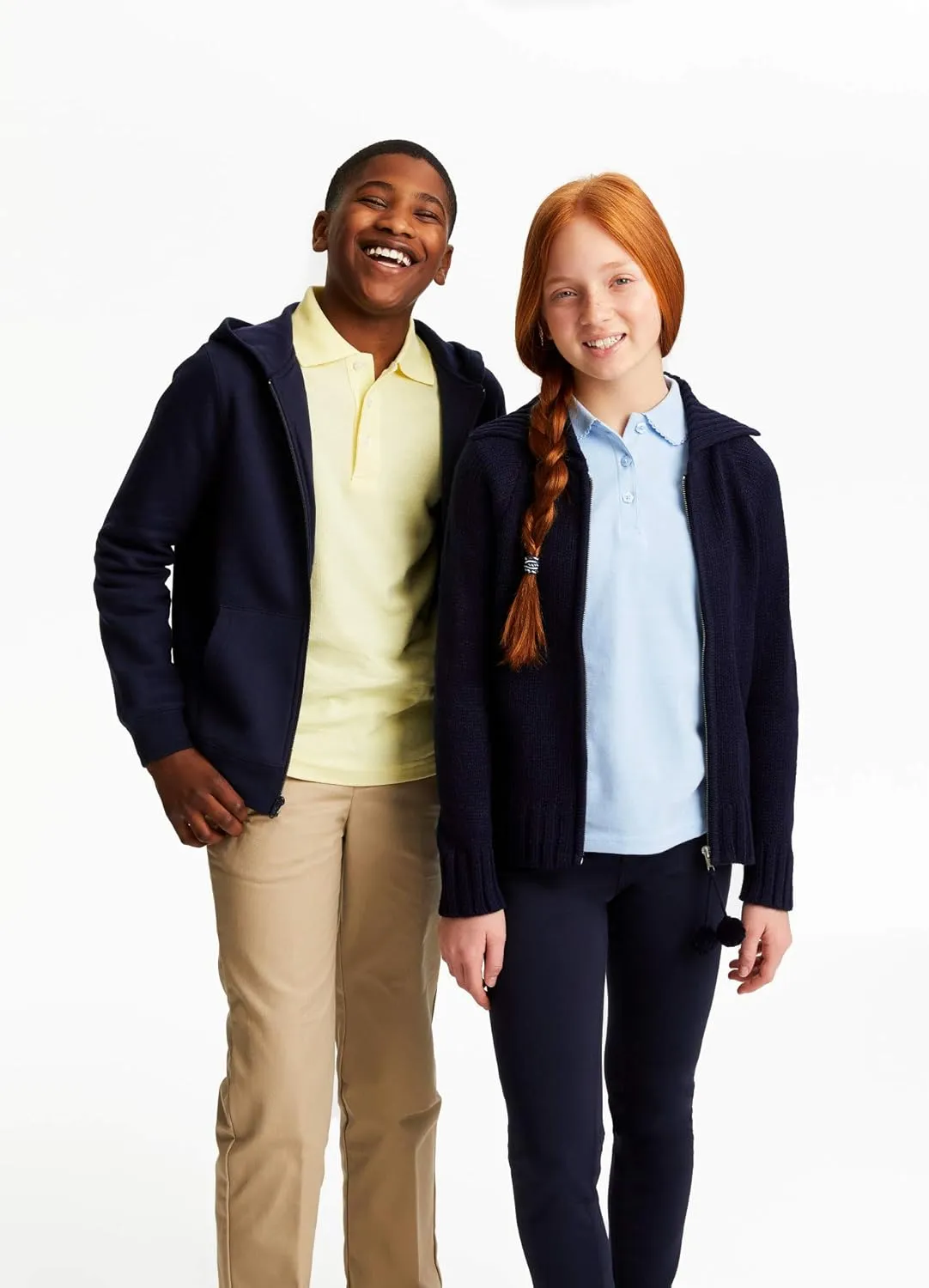 French Toast Pique Polo School Uniform Shirt with Long Sleeves for Boys and Girls