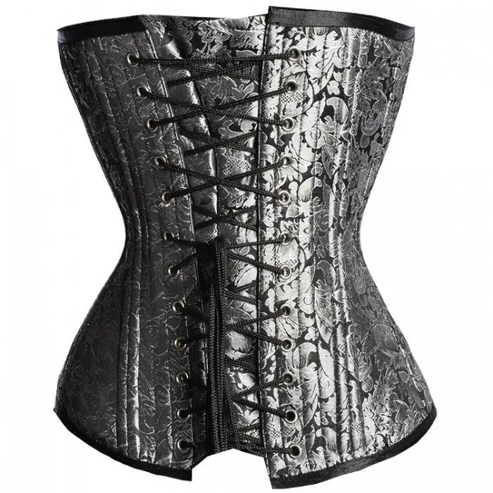 Green/ Silver Reversible Overbust Waist Training Corset
