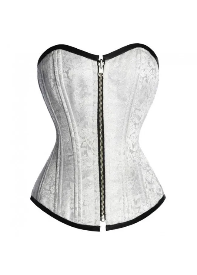 Green /White Reversible Overbust Waist Training Corset