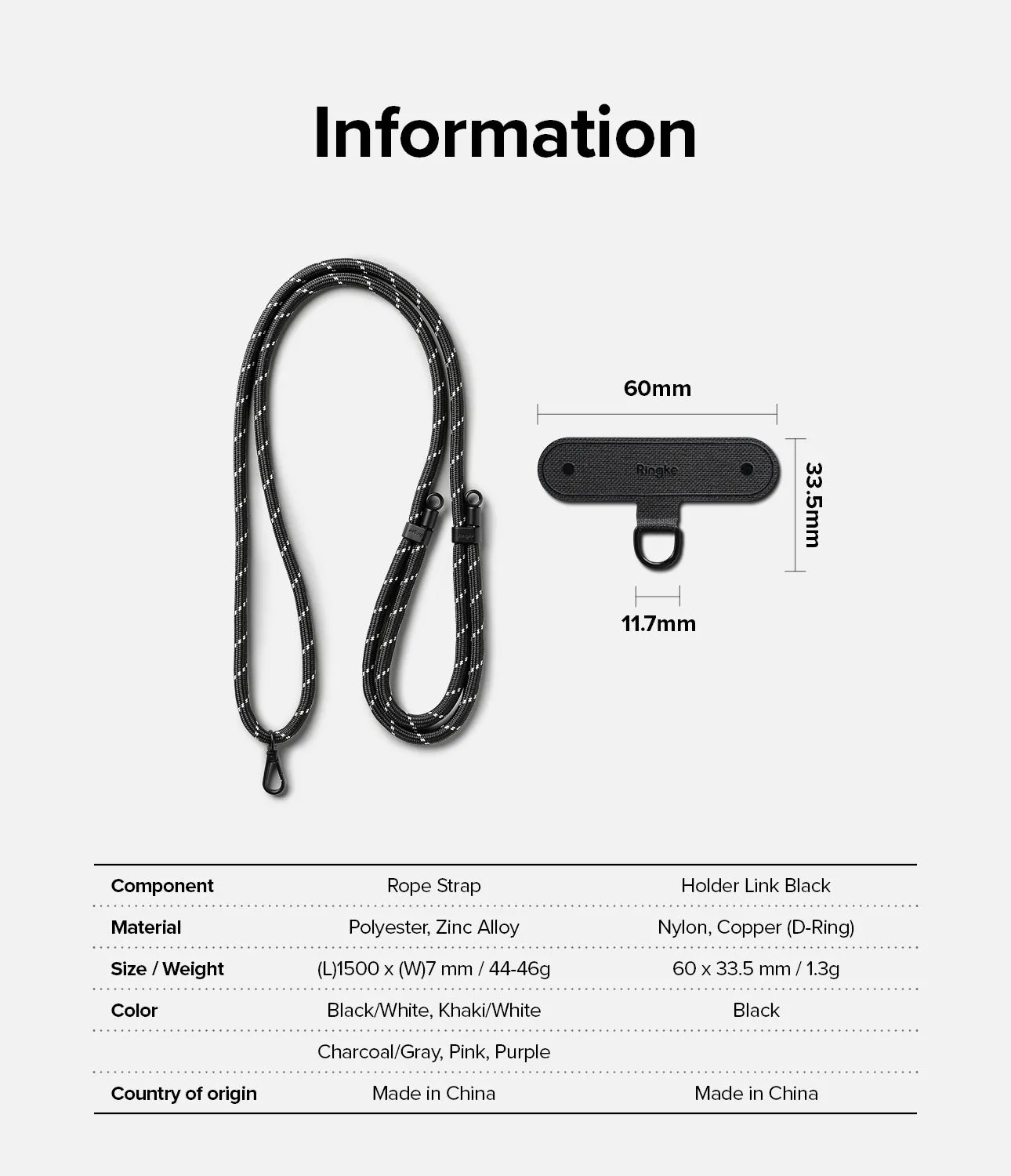 Holder Link Strap | Black