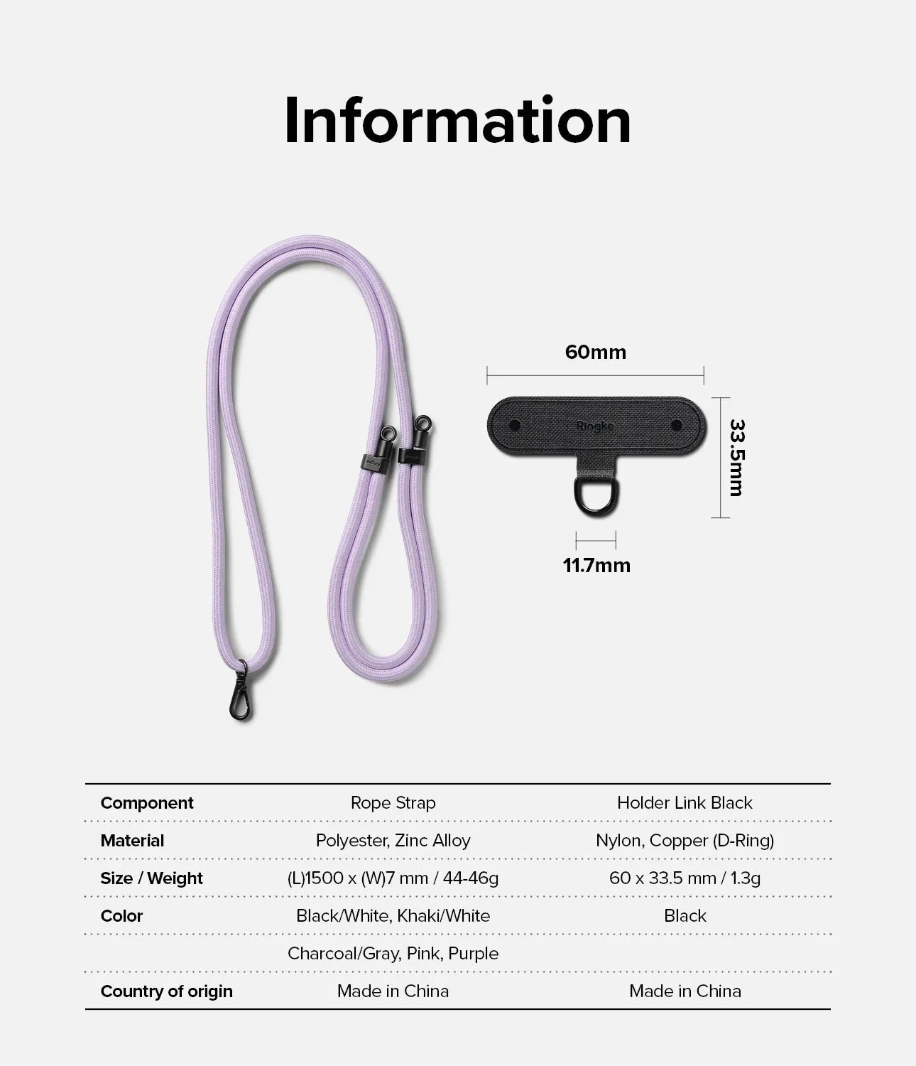 Holder Link Strap | Black