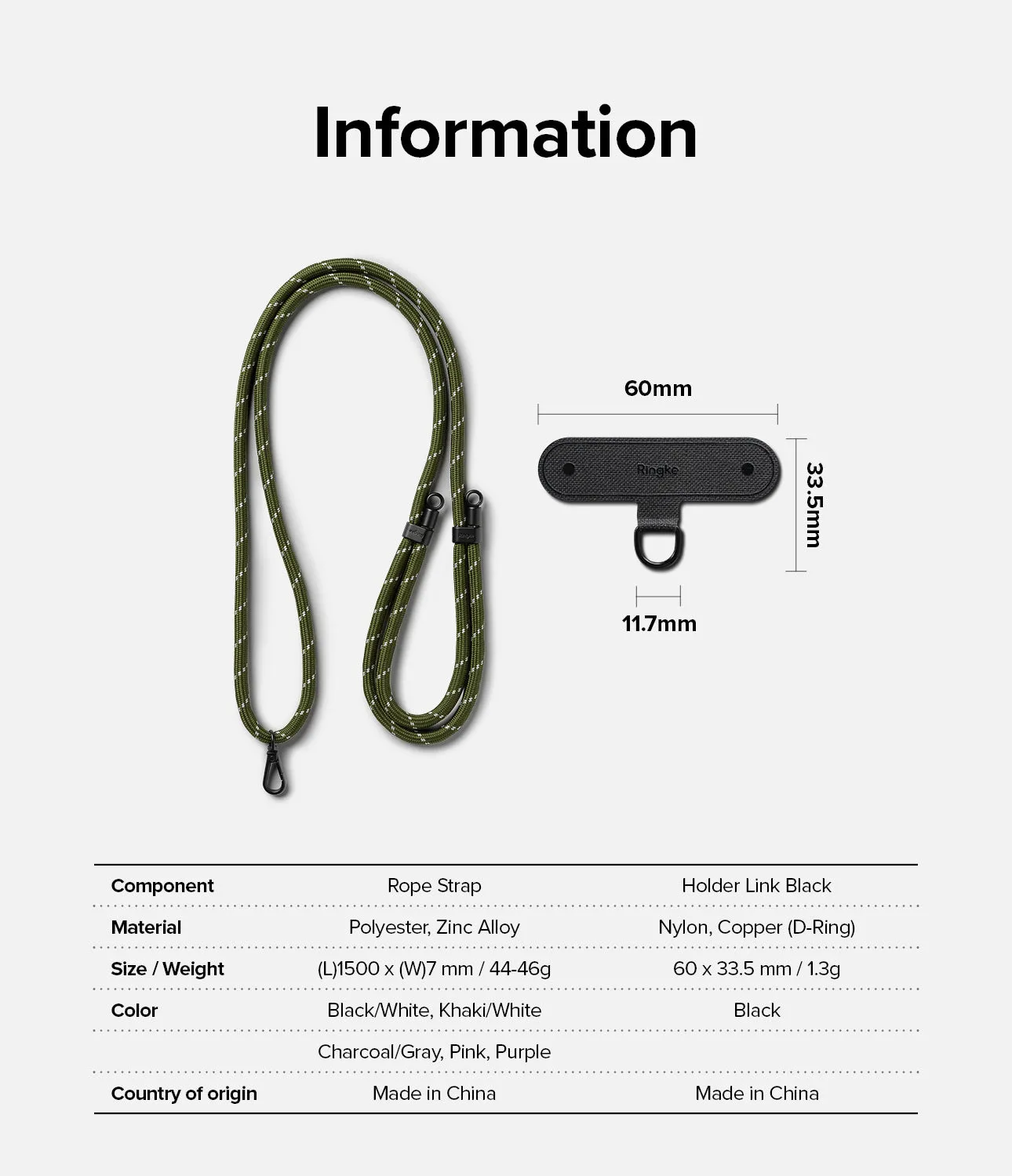 Holder Link Strap | Black
