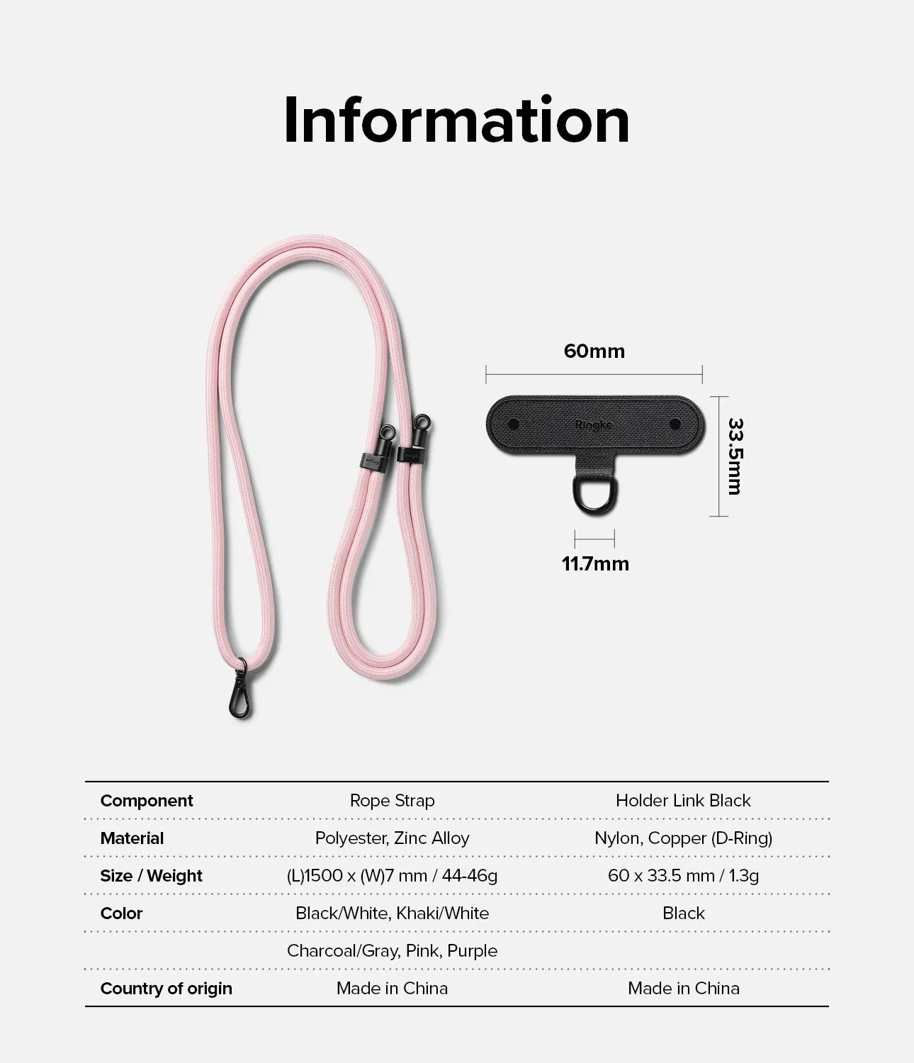 Holder Link Strap | Black