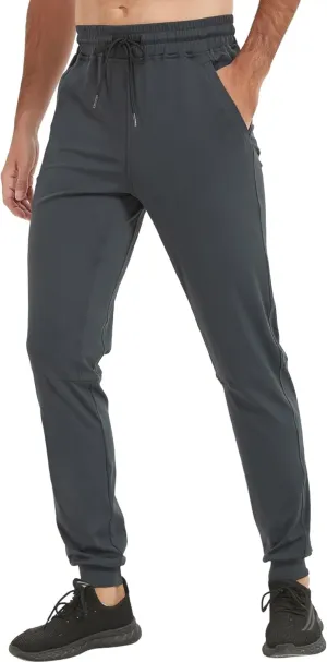 Idtswch 32"/34"/36"/38" Inseam Tall Mens Joggers Sweatpants Extra Long Zipper Pockets Athletic Pants for Jogging,Running
