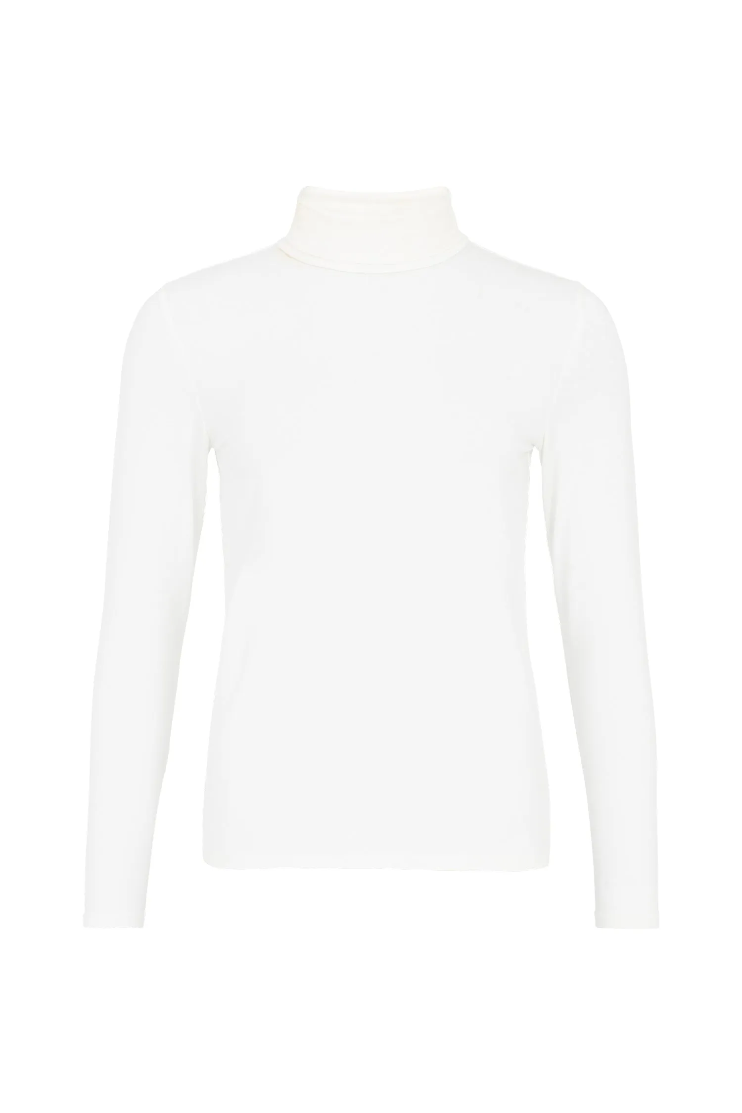 Laila Roll Neck Top in White