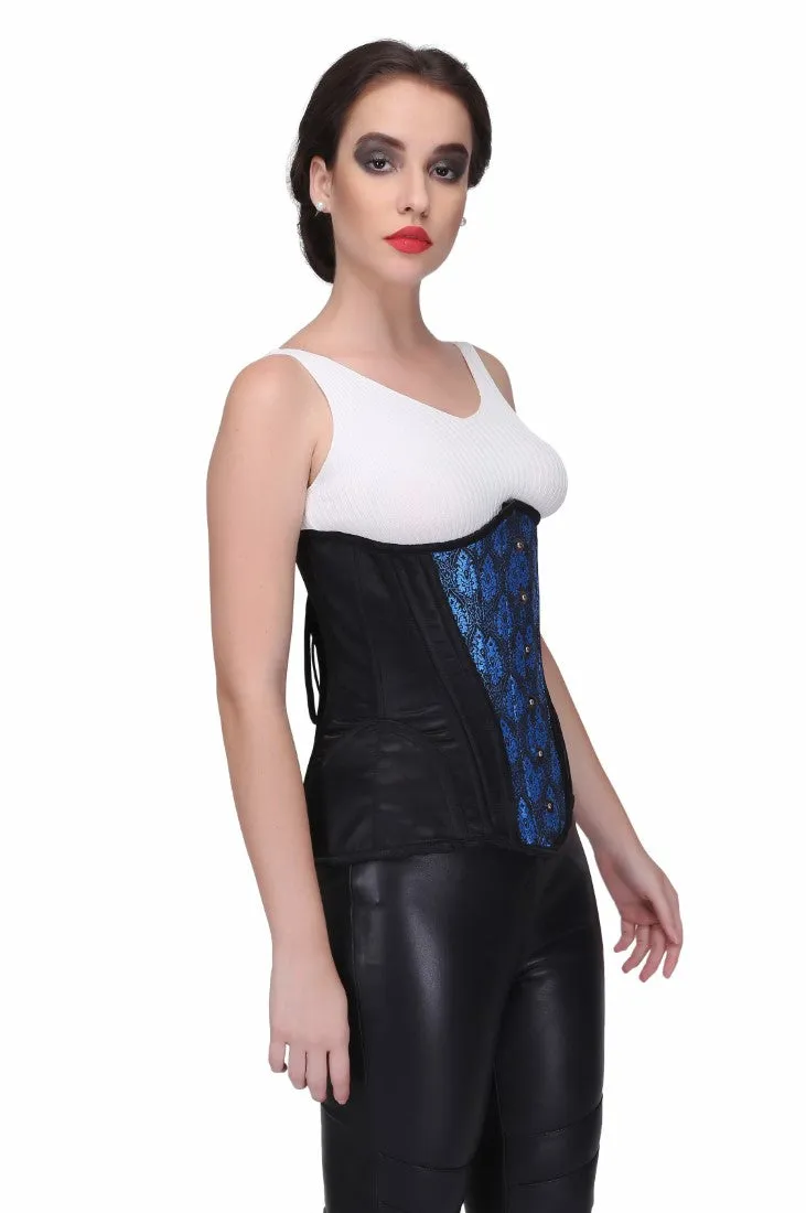 Lilly Turquoise Classy Underbust Satin Corset