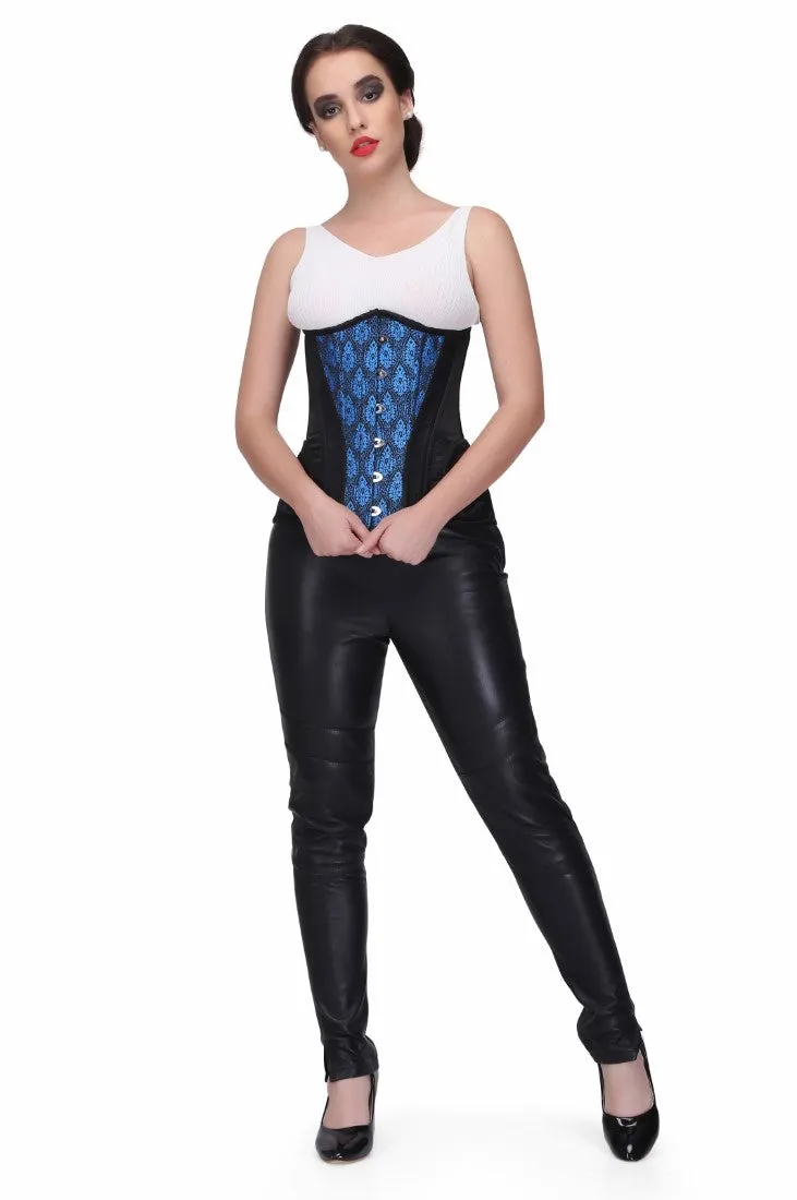 Lilly Turquoise Classy Underbust Satin Corset