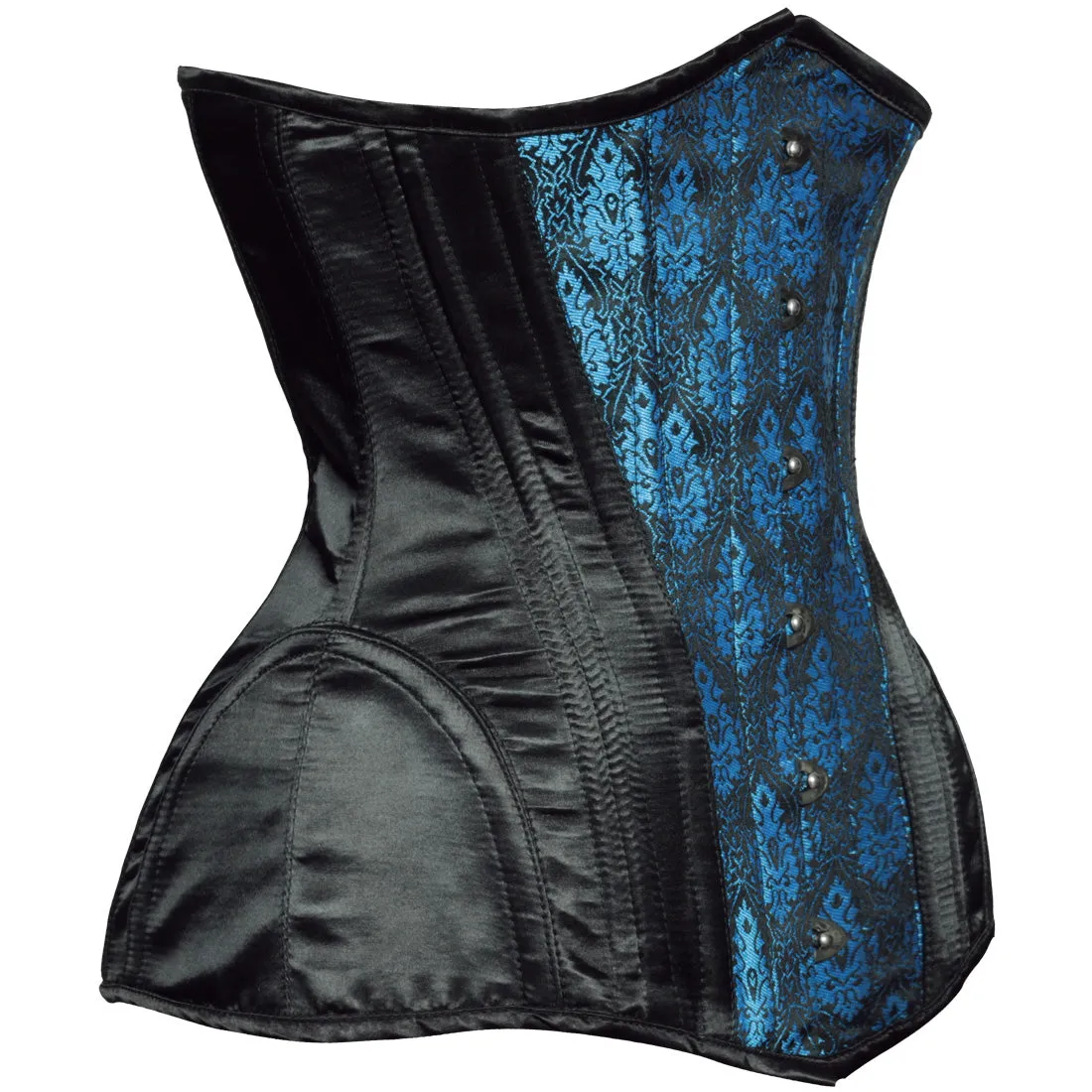 Lilly Turquoise Classy Underbust Satin Corset