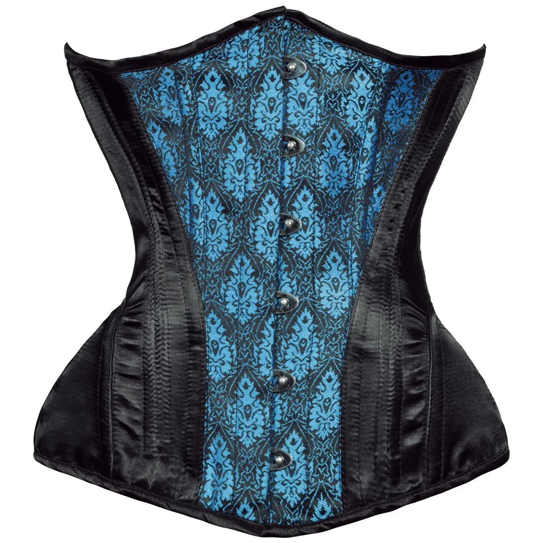 Lilly Turquoise Classy Underbust Satin Corset