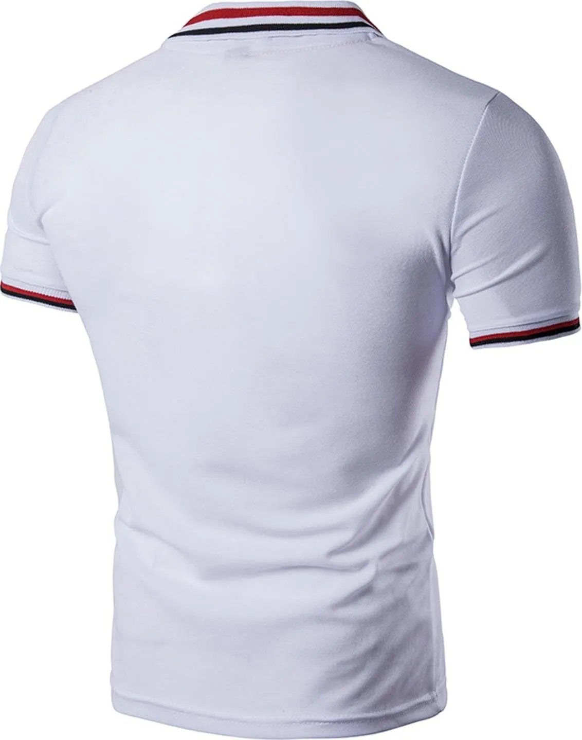 Mens Polo Shirts Contrast Collar Golf Tennis Short Sleeve Shirt Tops JZA012