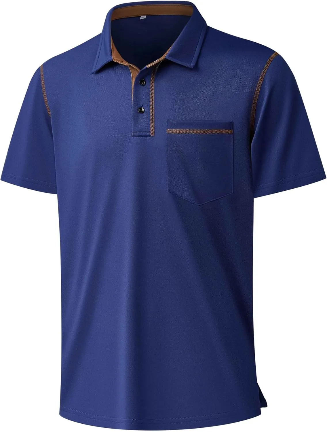 Men's Short Sleeve Polo Shirts Casual Summer Fashion Golf Polo Shirt for Men with Pocket
