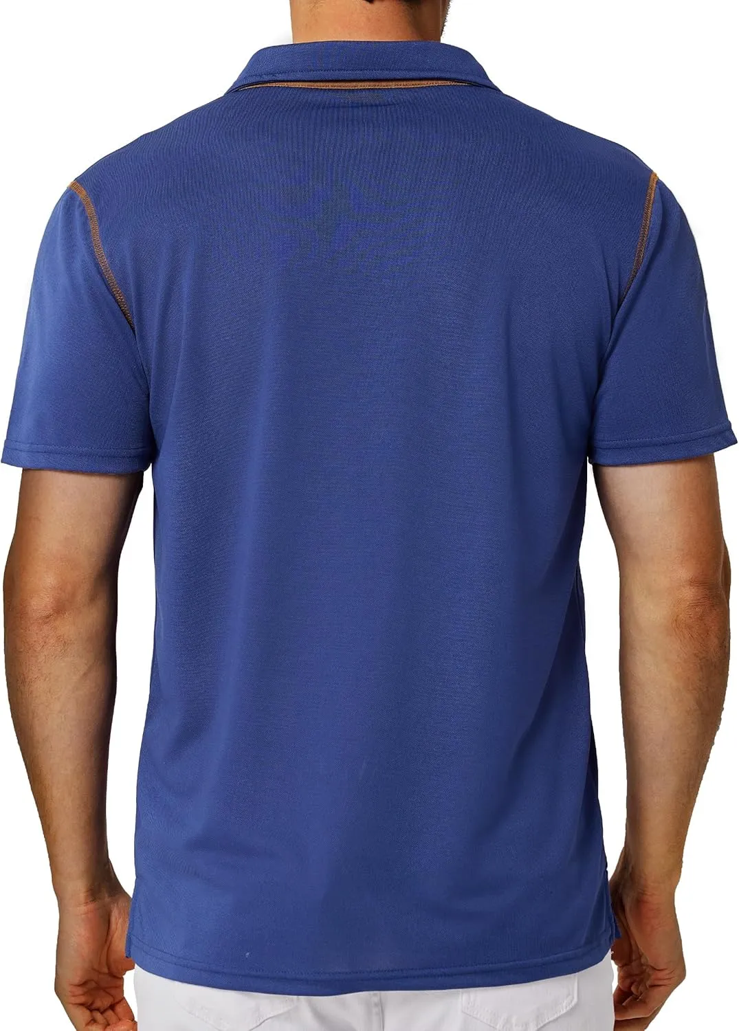 Men's Short Sleeve Polo Shirts Casual Summer Fashion Golf Polo Shirt for Men with Pocket