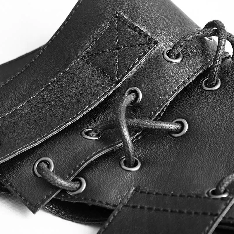 Men's Sloping Shoulder Straps Faux Leather Harness/Collar