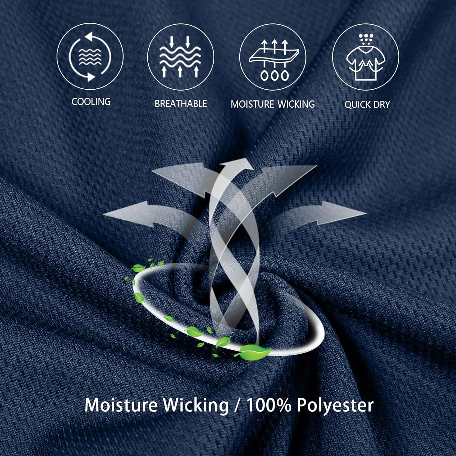 MOHEEN Men's Golf Shirts Short Sleeve Moisture Wicking Polo T-Shirts Athletic Quick Dry Fit Performance Collared UPF 50 