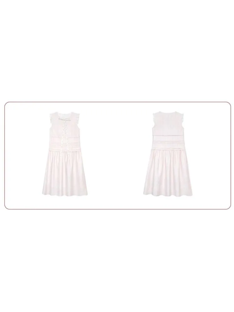 Pleated Sleeveless Dress【s0000007898】