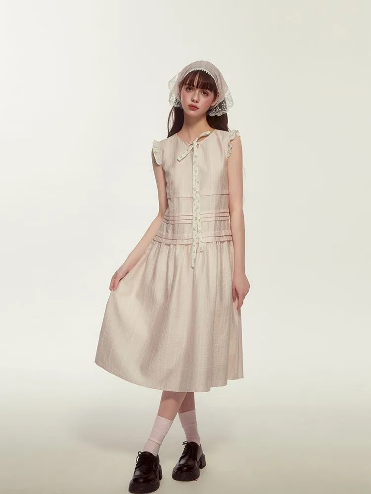 Pleated Sleeveless Dress【s0000007898】