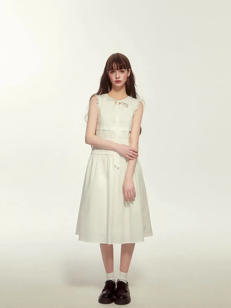 Pleated Sleeveless Dress【s0000007898】