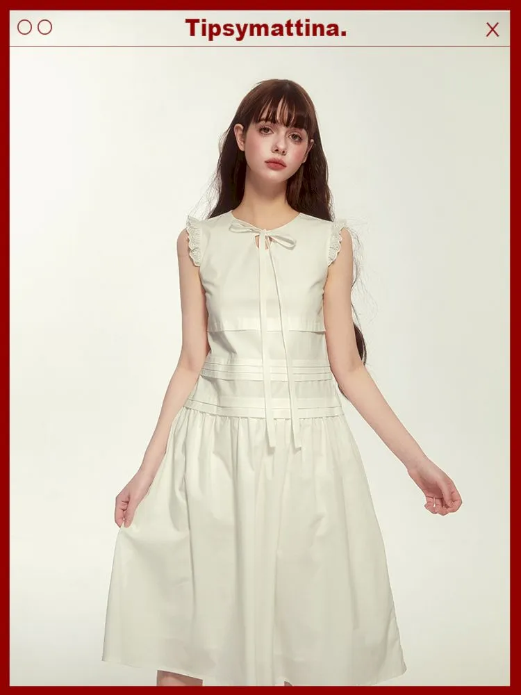 Pleated Sleeveless Dress【s0000007898】