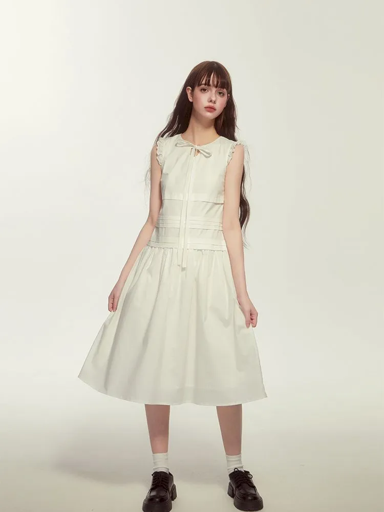 Pleated Sleeveless Dress【s0000007898】