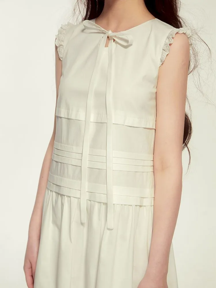 Pleated Sleeveless Dress【s0000007898】