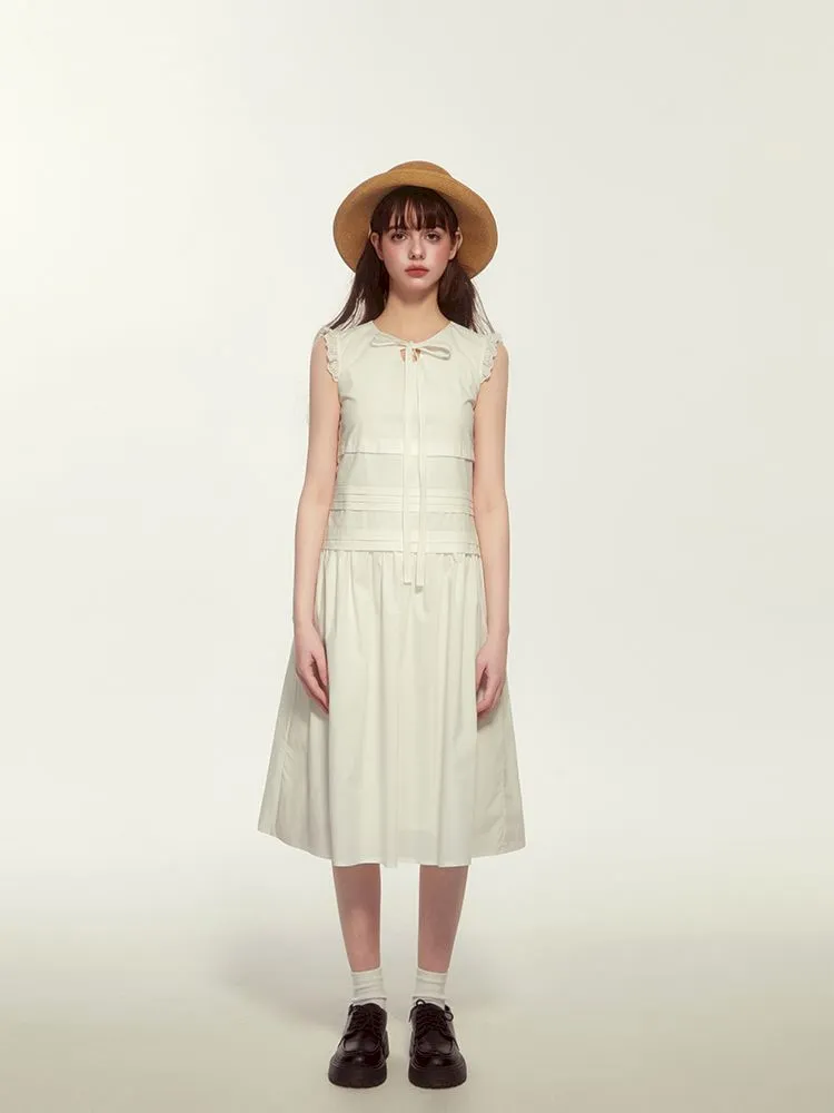 Pleated Sleeveless Dress【s0000007898】