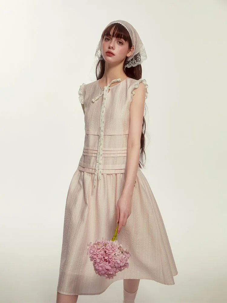 Pleated Sleeveless Dress【s0000007898】