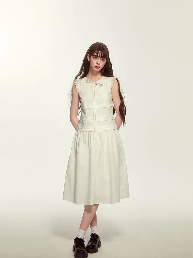 Pleated Sleeveless Dress【s0000007898】