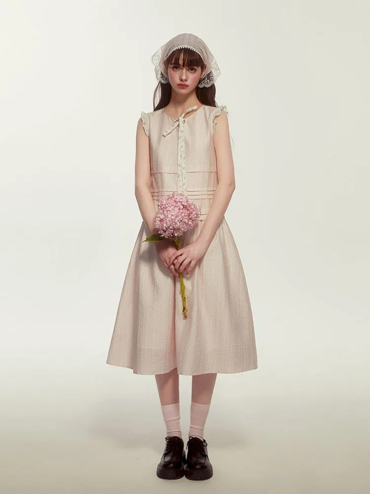 Pleated Sleeveless Dress【s0000007898】
