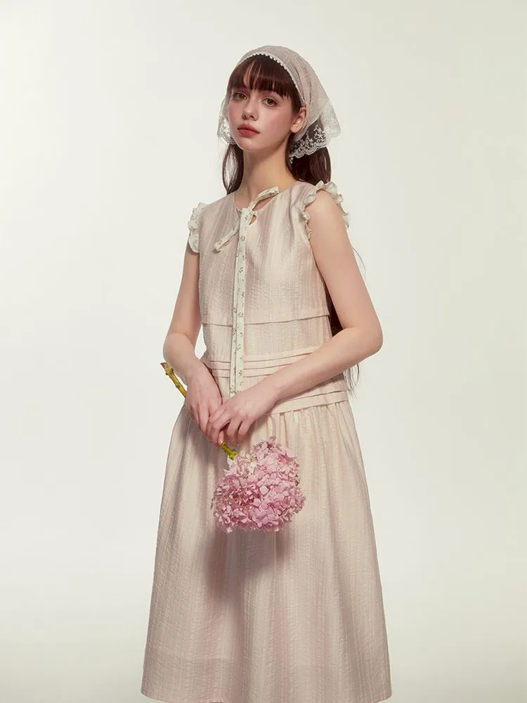 Pleated Sleeveless Dress【s0000007898】