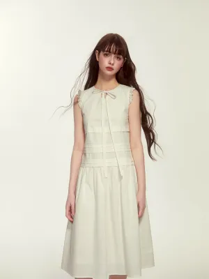 Pleated Sleeveless Dress【s0000007898】