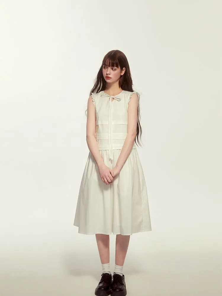 Pleated Sleeveless Dress【s0000007898】