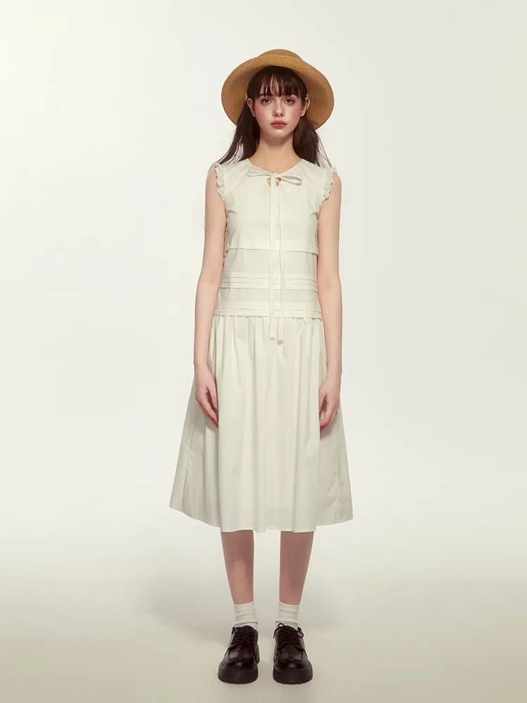 Pleated Sleeveless Dress【s0000007898】