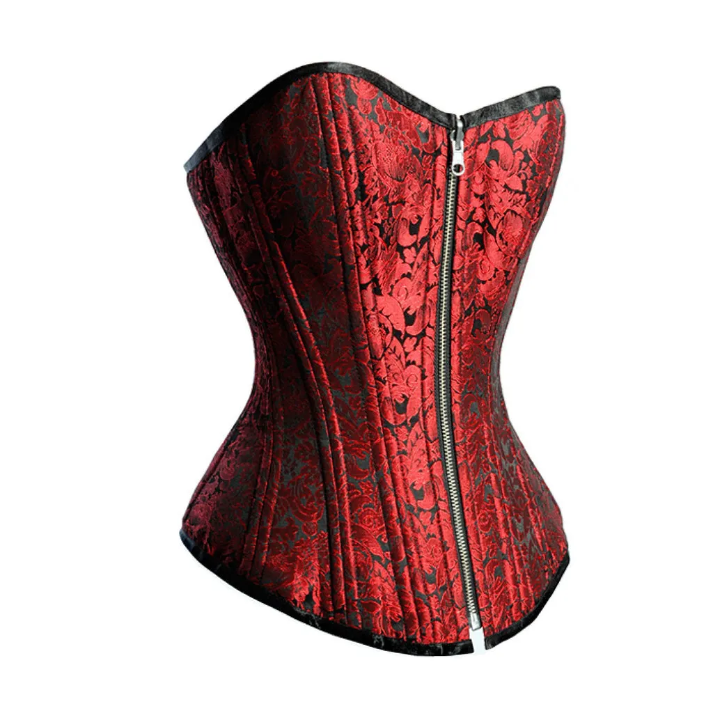 Red /White Reversible Overbust Waist Training Corset