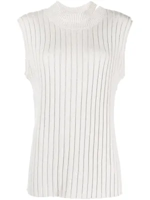 St. Agni cut-out ribbed-knit top