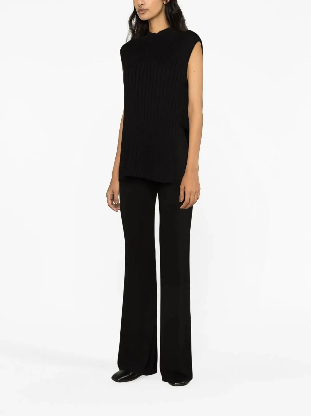 St. Agni cut-out ribbed-knit top