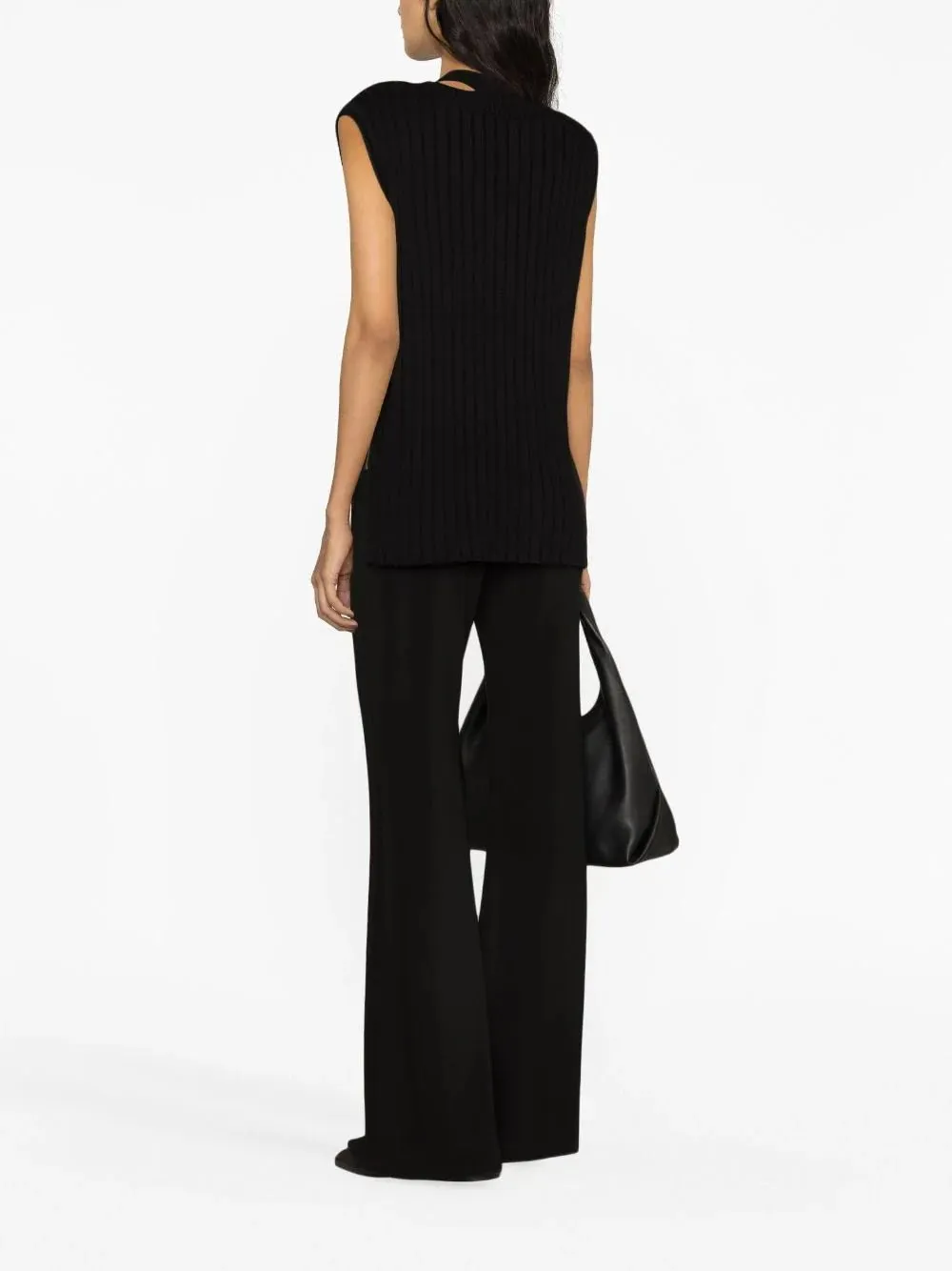 St. Agni cut-out ribbed-knit top